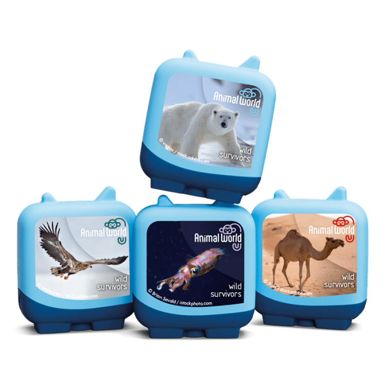 Animal World Wild Survivors Pocket Tonies - 4 Pack